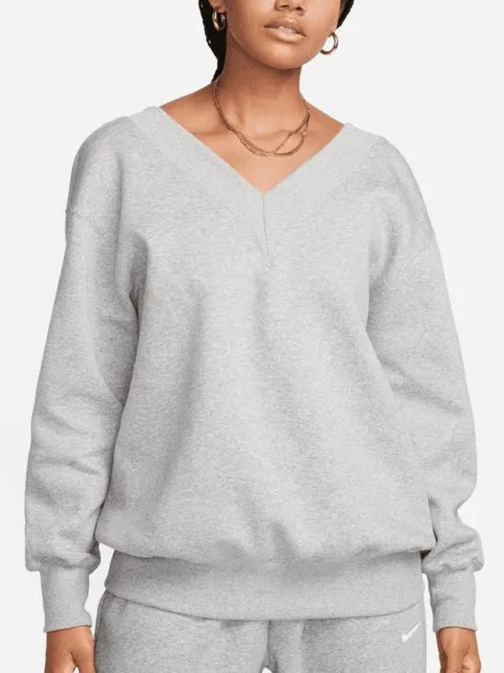 Nike Women's Sportswear Phoenix Fleece Oversized V-neck Sweatshirt